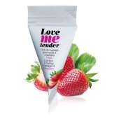 Съедобное согревающее массажное масло Love Me Tender Strawberry с ароматом клубники - 10 мл. - Love to Love - купить с доставкой в Новокузнецке