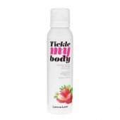 Массажная хрустящая пенка Tickle My Body Strawberry с ароматом клубники - 150 мл. - Love to Love - купить с доставкой в Новокузнецке