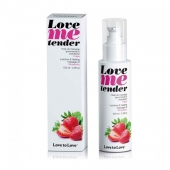 Съедобное согревающее массажное масло Love Me Tender Strawberry с ароматом клубники - 100 мл. - Love to Love - купить с доставкой в Новокузнецке