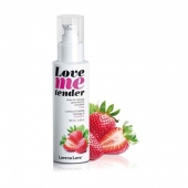 Съедобное согревающее массажное масло Love Me Tender Strawberry с ароматом клубники - 100 мл. - Love to Love - купить с доставкой в Новокузнецке