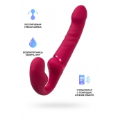 Малиновый безремневой страпон Lapis - 23 см. - Lovense - купить с доставкой в Новокузнецке