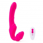 Розовый безремневой страпон на радиоуправлении Strapless Together - 22 см. - Together Toy - купить с доставкой в Новокузнецке