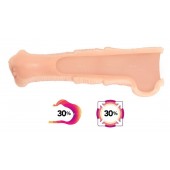 Телесная фантазийная насадка на член Cock Sleeve Size M - KOKOS - в Новокузнецке купить с доставкой