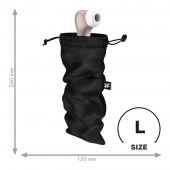 Черный мешочек для хранения игрушек Treasure Bag L - Satisfyer - купить с доставкой в Новокузнецке