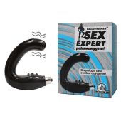 Чёрный массажёр простаты серии Sex Expert - Sex Expert - в Новокузнецке купить с доставкой