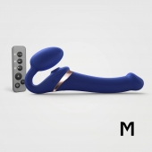 Синий безремневой страпон Multi Orgasm Size M с клиторальной стимуляцией - Strap-on-me - купить с доставкой в Новокузнецке