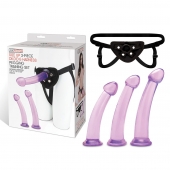Тренировочный набор с тремя насадками Pegging Training Set - Lux Fetish - купить с доставкой в Новокузнецке