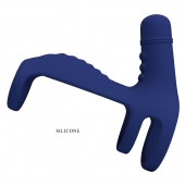 Синяя вибронасадка на пенис Vibrating Penis Sling - Baile - в Новокузнецке купить с доставкой