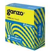 Классические презервативы с обильной смазкой Ganzo Classic - 3 шт. - Ganzo - купить с доставкой в Новокузнецке