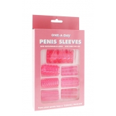 Набор из 7 розовых насадок на пенис ONE-A-DAY PENIS SLEEVES PINK - Seven Creations - в Новокузнецке купить с доставкой
