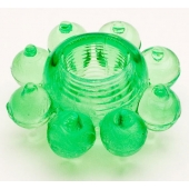 Зеленое эрекционное кольцо-цветок - Toyfa Basic - в Новокузнецке купить с доставкой Зеленое эрекционное кольцо-цветок - Toyfa Basic - в Новокузнецке купить с доставкой