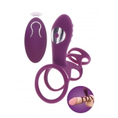 Фиолетовая эрекционная вибронасадка Halo Halo C-Ring Sleeve - Toy Joy - в Новокузнецке купить с доставкой