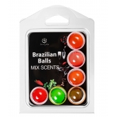 Набор из 6 шариков с ароматизированными массажными маслами Brazilian Balls - Secret Play - купить с доставкой в Новокузнецке