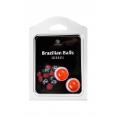 Набор из 2 шариков с массажным маслом Brazilian Balls с ароматом ягод - Secret Play - купить с доставкой в Новокузнецке