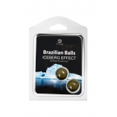 Набор из 2 шариков с массажным маслом Brazilian Balls с ледяным эффектом - Secret Play - купить с доставкой в Новокузнецке