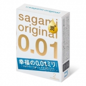 Увлажнённые презервативы Sagami Original 0.01 Extra Lub - 2 шт. - Sagami - купить с доставкой в Новокузнецке