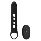 Черная насадка-удлинитель Vibrating Extender With Remote с вибрацией - Dream Toys - в Новокузнецке купить с доставкой
