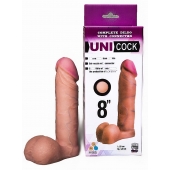 Фаллическая насадка для страпона UNICOCK 8  - 20 см. - LOVETOY (А-Полимер) - купить с доставкой в Новокузнецке