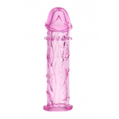 Розовая насадка фаллической формы - 12,5 см. - A-toys - в Новокузнецке купить с доставкой