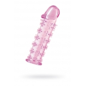 Розовая насадка на пенис с шипами - 12,5 см. - A-toys - в Новокузнецке купить с доставкой