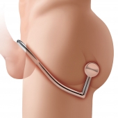 Кольцо на пенис с анальным стимулятором Stainless Steel Anal Hook   Cock Ring - BlueLine - в Новокузнецке купить с доставкой