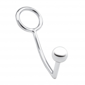 Кольцо на пенис с анальным стимулятором Stainless Steel Anal Hook   Cock Ring - BlueLine - в Новокузнецке купить с доставкой