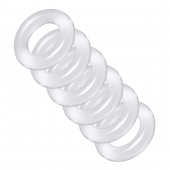 Комплект из 6 прозрачных эрекционных колец Ring Master Custom Ball Stretcher Kit - XR Brands - в Новокузнецке купить с доставкой