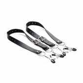 Ремни с зажимами для половых губ Spread Labia Spreader Straps with Clamps - XR Brands - купить с доставкой в Новокузнецке