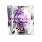 Фиолетовое виброкольцо с двумя вибропульками - Toyfa Basic - в Новокузнецке купить с доставкой