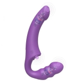 Фиолетовый безремневой страпон Straples Strap-On Dildo - Erokay - купить с доставкой в Новокузнецке
