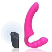 Розовый безремневой страпон Straples Strap-On Dildo - Erokay - купить с доставкой в Новокузнецке