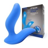 Синий вибромассажер простаты 3,5’’ Curve P-spot Massager - 12 см. - Erokay - в Новокузнецке купить с доставкой