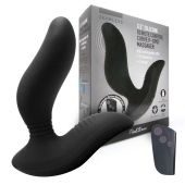 Черный вибромассажер простаты 3,5’’ Remote Control Curve P-spot Massager - 12 см. - Erokay - в Новокузнецке купить с доставкой