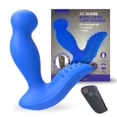 Синий вибромассажер простаты 3,5’’ Remote Control P-spot Massager - 12,5 см. - Erokay - в Новокузнецке купить с доставкой