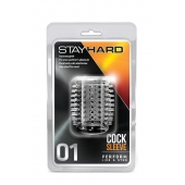 Прозрачная насадка с шипами STAY HARD COCK SLEEVE 01 CLEAR - Blush Novelties - в Новокузнецке купить с доставкой