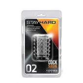Прозрачная насадка на пенис с шишечками STAY HARD COCK SLEEVE 02 CLEAR - Blush Novelties - в Новокузнецке купить с доставкой