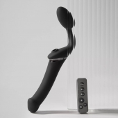 Черный безремневой вибрострапон Strap-On-Me Multi Orgasm Size XL - Strap-on-me - купить с доставкой в Новокузнецке