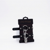 Черно-красные кожаные оковы - Crazy Handmade - купить с доставкой в Новокузнецке