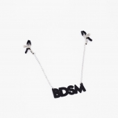 Зажимы на соски с кожаной подвеской BDSM - Crazy Handmade - купить с доставкой в Новокузнецке
