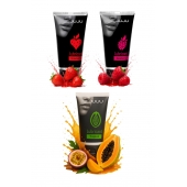 Набор из 3 съедобных лубрикантов JUJU (клубника, малина, тропические фрукты) - JuJu - купить с доставкой в Новокузнецке