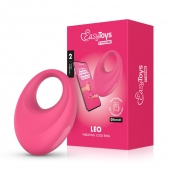 Розовое интерактивное эрекционное виброкольцо Leo - Easy toys - в Новокузнецке купить с доставкой