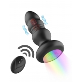 Черная анальная вибропробка с фрикционным механизмом и LED-подсветкой - 12,5 см. - Secwell в Новокузнецке Черная анальная вибропробка с фрикционным механизмом и LED-подсветкой - 12,5 см. - Secwell