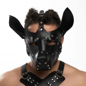 Черная кожаная маска «Собака» - Crazy Handmade - купить с доставкой в Новокузнецке Черная кожаная маска «Собака» - Crazy Handmade - купить с доставкой в Новокузнецке