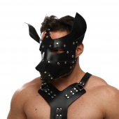 Черная кожаная маска «Собака» - Crazy Handmade - купить с доставкой в Новокузнецке Черная кожаная маска «Собака» - Crazy Handmade - купить с доставкой в Новокузнецке