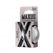 Черные утолщенные презервативы MAXUS Extra Strong с железным кейсом - 3 шт. - Maxus - купить с доставкой в Новокузнецке
