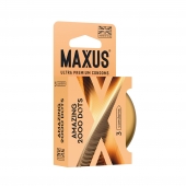 Точечные презервативы MAXUS 2000 Amazing Dots с железным кейсом - 3 шт. - Maxus - купить с доставкой в Новокузнецке