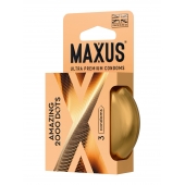 Точечные презервативы MAXUS 2000 Amazing Dots с железным кейсом - 3 шт. - Maxus - купить с доставкой в Новокузнецке