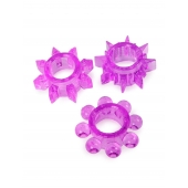 Набор из 3 лиловых эрекционных колец различной формы - Erowoman-Eroman - в Новокузнецке купить с доставкой Набор из 3 лиловых эрекционных колец различной формы - Erowoman-Eroman - в Новокузнецке купить с доставкой