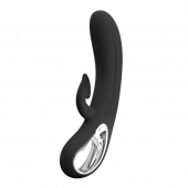 Черный вибратор-кролик Romance Massage - 24 см. - Baile купить в Новокузнецке с доставкой в Orgasmix.ru Черный вибратор-кролик Romance Massage - 24 см. - Baile