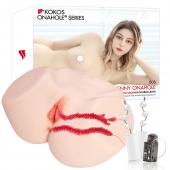 Мастурбатор-полуторс с двойным слоем материала и вибрацией Jenny Onahole Real Vagina - KOKOS - в Новокузнецке купить с доставкой